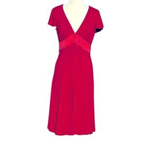 Betsey Johnson Y2K Vintage BLACK LABEL Red Jersey Dress NWT